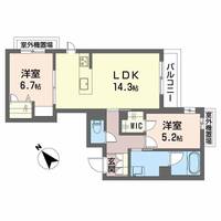 大阪府吹田市山田東4(マンション)の賃貸物件の間取り