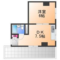 大阪府岸和田市下松町1(マンション)の賃貸物件の間取り