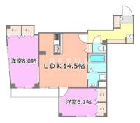 千葉県千葉市中央区神明町(マンション)の賃貸物件の間取り