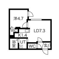 北海道札幌市西区二十四軒一条2(マンション)の賃貸物件の間取り