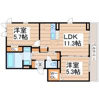 D-room Dearcourt幸町IIの間取り