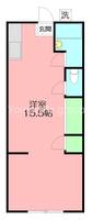 神奈川県茅ヶ崎市東海岸北2(アパート)の賃貸物件の間取り