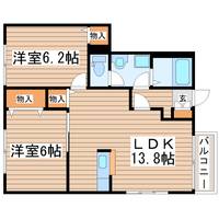 シャルマン21ABEIIIの間取り