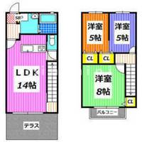 熊本県熊本市東区小山1(アパート)の賃貸物件の間取り