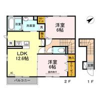 広島県東広島市八本松町正力(アパート)の賃貸物件の間取り