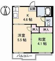 ハイツあかね A棟の間取り