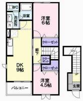 山形県山形市瀬波1(アパート)の賃貸物件の間取り