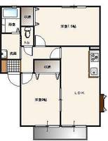 カーサピアチェーレB棟の間取り