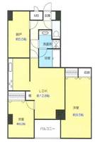 東京都調布市布田1(マンション)の賃貸物件の間取り