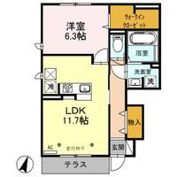 栃木県那須塩原市下厚崎(アパート)の賃貸物件の間取り