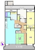 群馬県高崎市宮原町(マンション)の賃貸物件の間取り