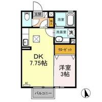 栃木県小山市城東6(アパート)の賃貸物件の間取り