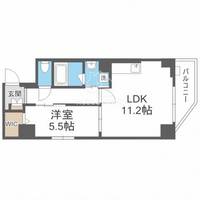 大阪府大阪市中央区上町1(マンション)の賃貸物件の間取り