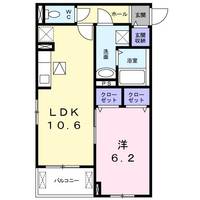 大阪府高槻市郡家新町(アパート)の賃貸物件の間取り