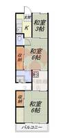 大阪府交野市私部8(マンション)の賃貸物件の間取り