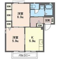 栃木県下都賀郡野木町大字丸林(アパート)の賃貸物件の間取り
