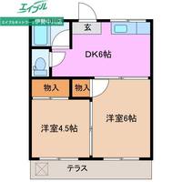 コーポジョイフルトロワBの間取り