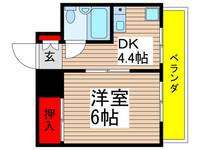 ベルレ市川の間取り