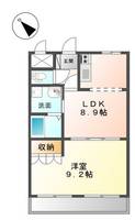高知県高知市朝倉西町1(アパート)の賃貸物件の間取り