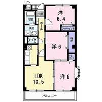 京都府長岡京市馬場1(マンション)の賃貸物件の間取り
