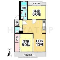 愛知県名古屋市天白区池見1(マンション)の賃貸物件の間取り
