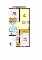大阪府池田市畑4丁目(アパート)の賃貸物件の間取り