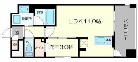 大阪府吹田市江の木町(マンション)の賃貸物件の間取り