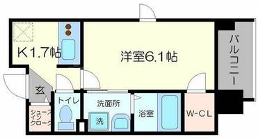 プレサンス心斎橋レヨンの間取り