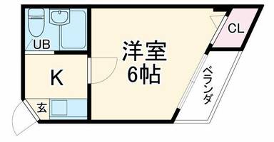 富尾マンション放出の間取り