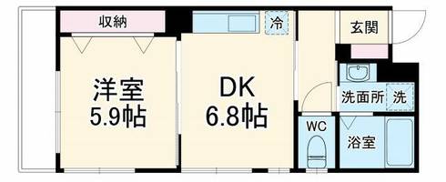 Alivio古川橋の間取り