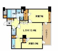 大阪府大阪市西区江戸堀1丁目(マンション)の賃貸物件の間取り