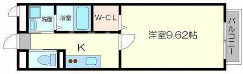 大阪府箕面市彩都粟生南1丁目(アパート)の賃貸物件の間取り