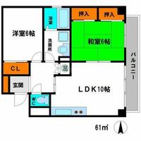 大阪府箕面市坊島5丁目(マンション)の賃貸物件の間取り