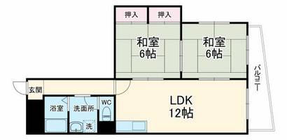 服部緑地パルコアB棟の間取り