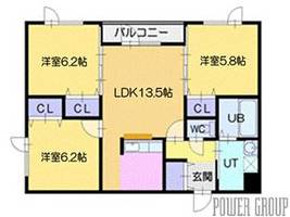 鍋島ハイツIの間取り