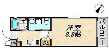 ワコーレヴィータ川西通の間取り