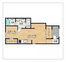 クレストアドバンステンパイI102の間取り