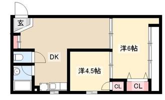 MIYAKO DORI bldg605の間取り