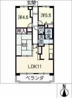キャッスルハイツ有松 205号の間取り