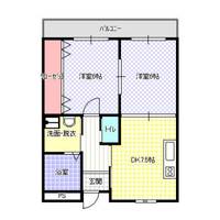 清水谷コーポ101の間取り