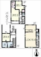 愛知県名古屋市中川区本前田町(一戸建)の賃貸物件の間取り