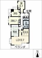 パークホームズ天白中平401号の間取り