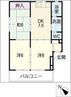 フラワーハイツの間取り
