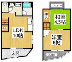 大阪府堺市東区北野田(一戸建)の賃貸物件の間取り