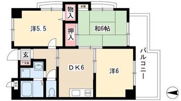 ベルドミール葵21101の間取り
