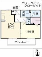 ブロッサム A棟(北)の間取り