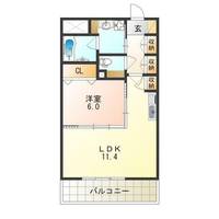 大阪府大阪市住吉区遠里小野2丁目(マンション)の賃貸物件の間取り