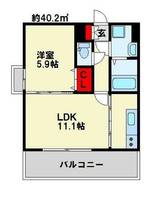 ノースステイツ片野601の間取り
