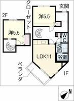 ヒルサイド竹の山の間取り