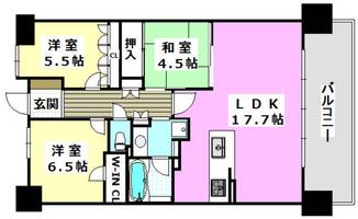 ライオンズ茨木ニューシティB街区407の間取り